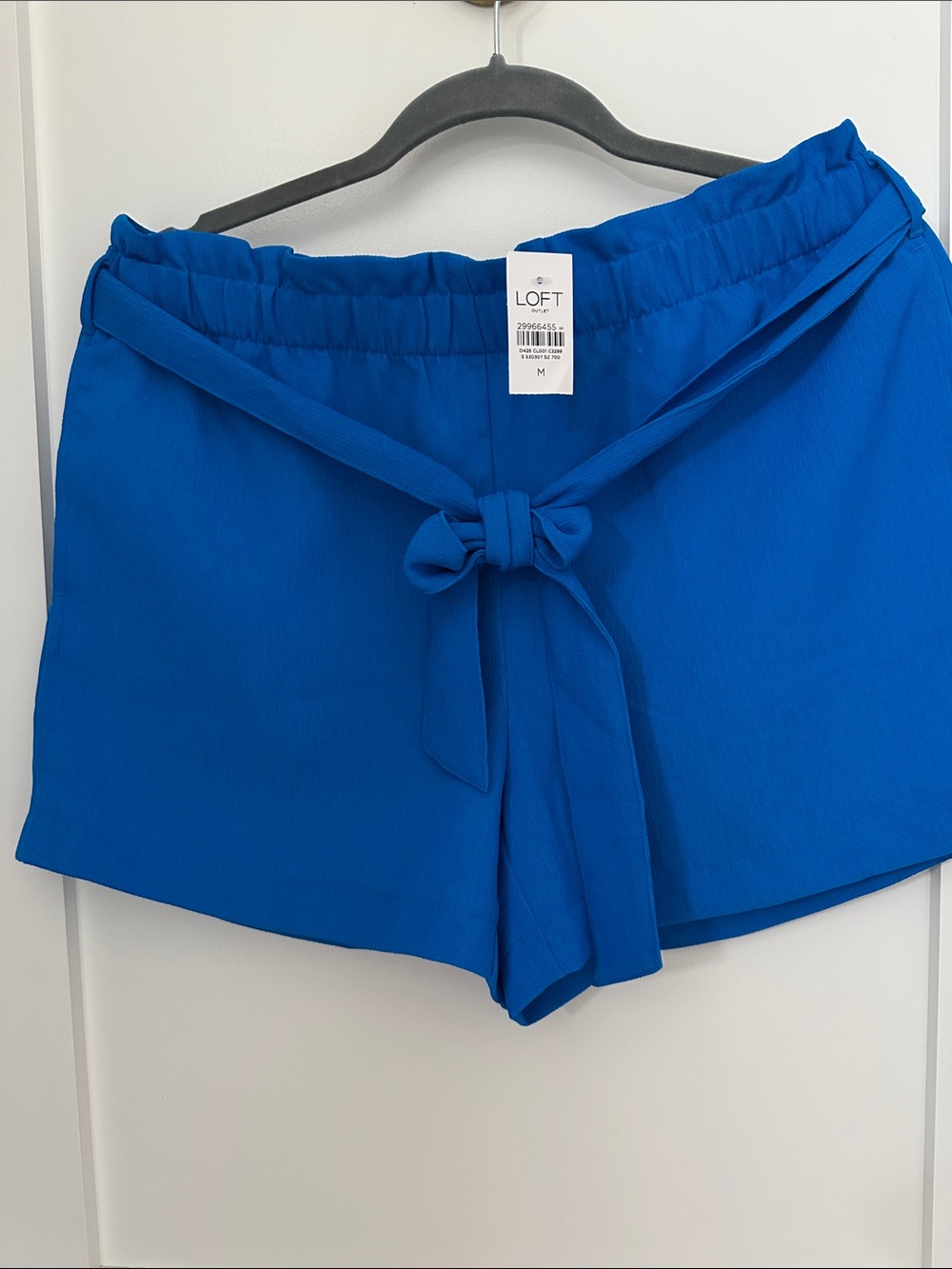 LOFT Royal Blue High-Waist Tie-Front Shorts